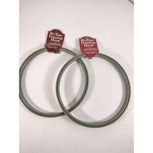 Westex Cross-Stitch Quilting Embroidery 7" Round Hoop Colonial Fern-NEW set of 2